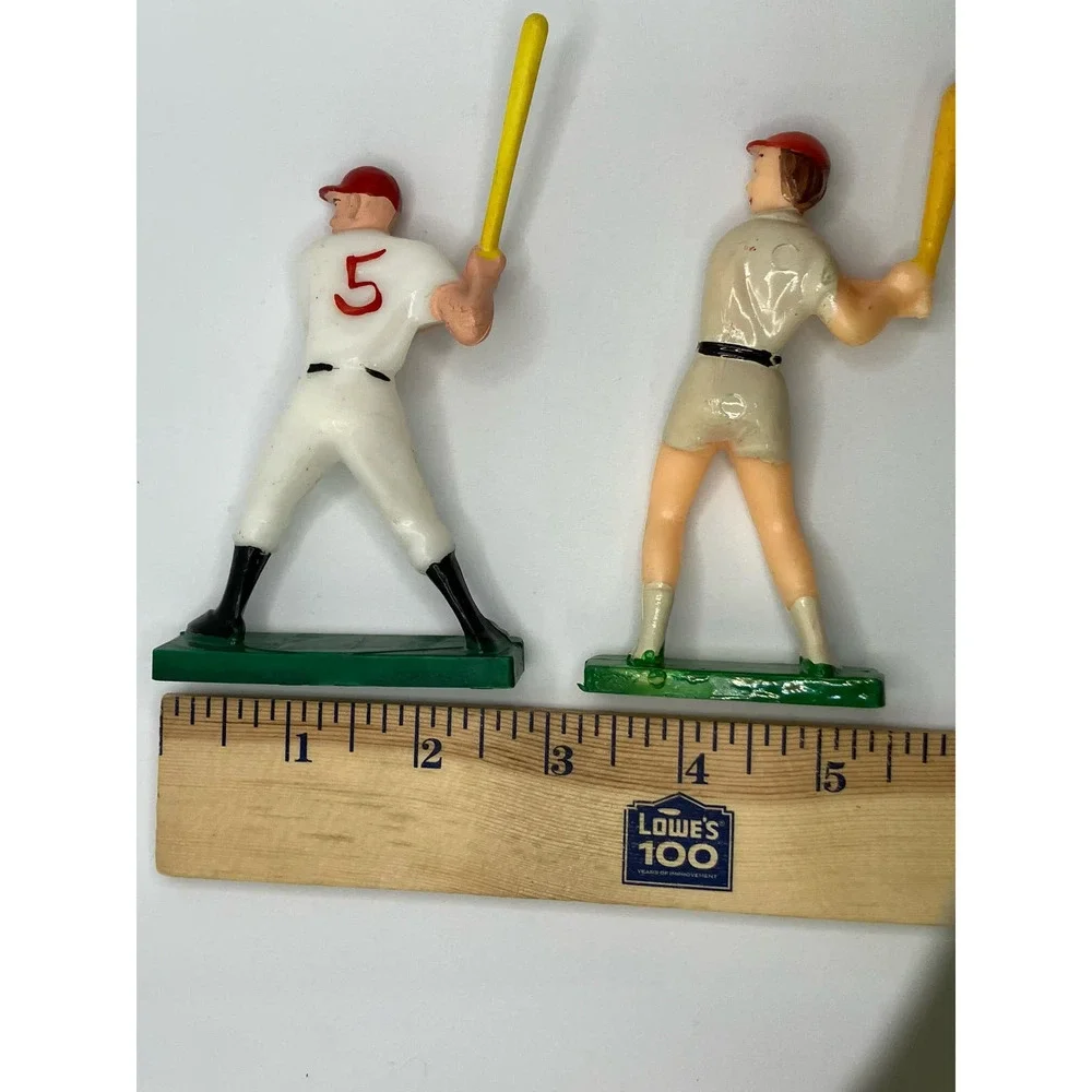 Baseball Vintage Cake Topper Figures Woman Man White Red Bat League of their Own